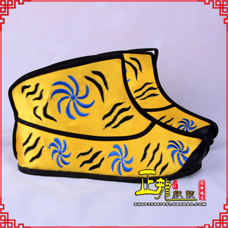 高州.美猴王靴子虎纹靴金黄快靴 猴鞋