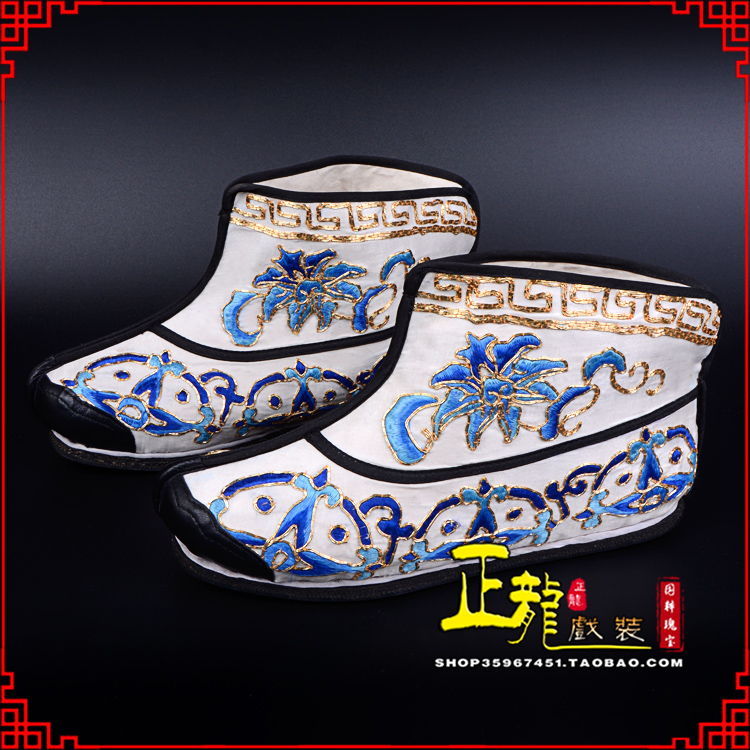 高州三岔口武生薄底 手绣绣花快靴