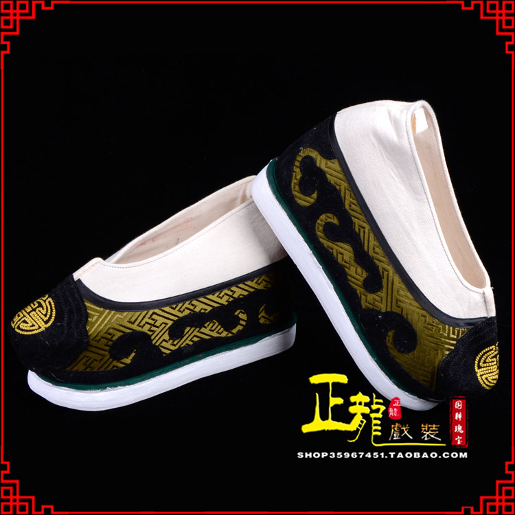 高州戏鞋方口鞋老生鞋老旦鞋三义斋纸底内高福字履