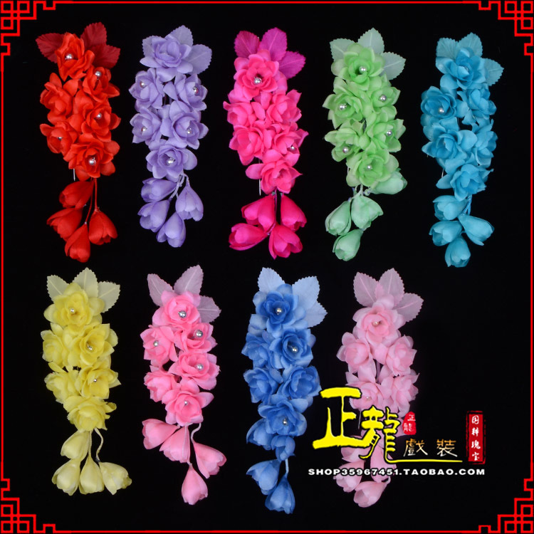 高州鬓花头饰小花头花 真丝绢花