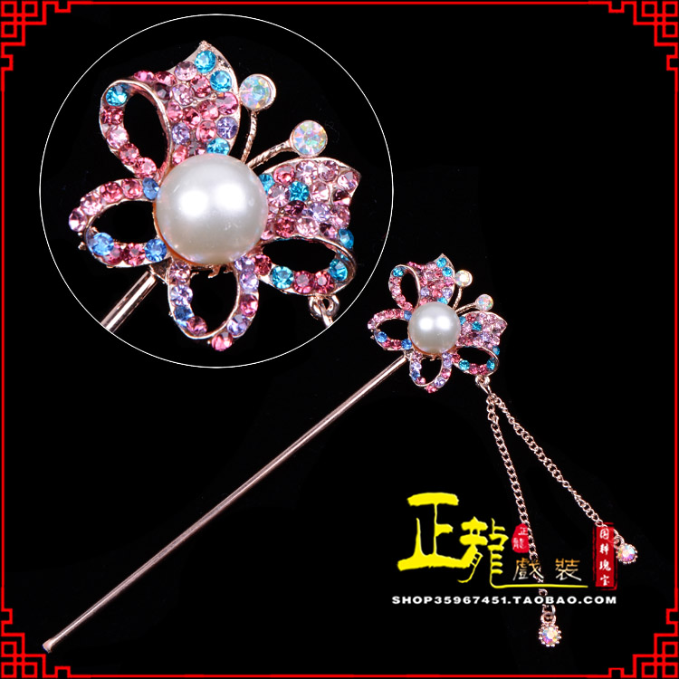 高州花旦小姐青衣头饰簪子 蝴蝶发簪